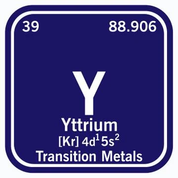 Yttrium Periodic Table of the Elements Vector illustration eps 10 스톡 일러스트