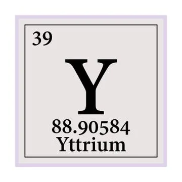 Yttrium Periodic Table of the Elements Vector illustration eps 10. Stock Illustration