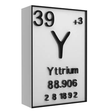 Yttrium,Phosphorus on the periodic table of the elements on white blackgrou.. イラスト素材
