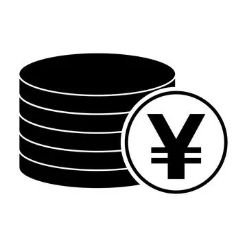 Yuan stack coin, flat icon money design, cash sign vector illustration Illustrazione stock