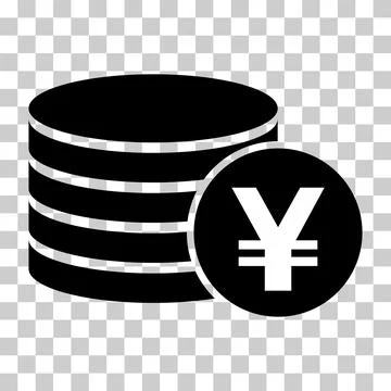 Yuan stack coin, flat icon money design, cash sign vector illustration Stock Illustration