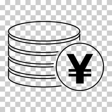 Yuan stack coin, flat icon money design, cash sign vector illustration イラスト素材