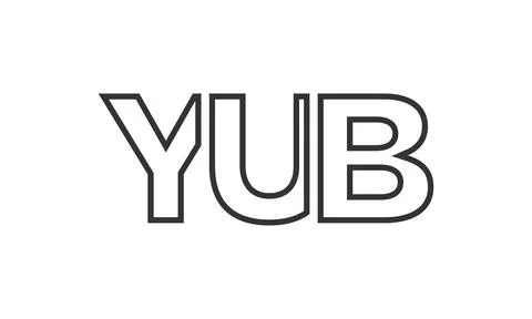 YUB logo design template with strong and modern bold text. Initial based ve.. Stock Illustration