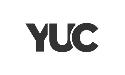 YUC logo design template with strong and modern bold text. Initial based ve.. Stock Illustration