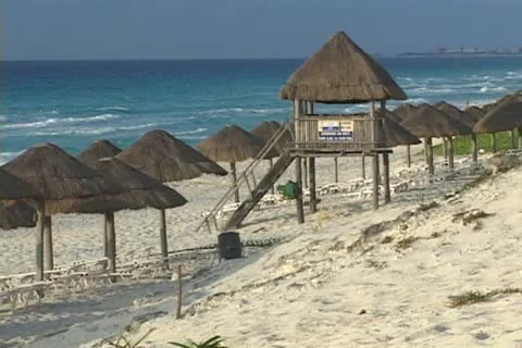 Yucatan Mexico Beach Video stock 14807347