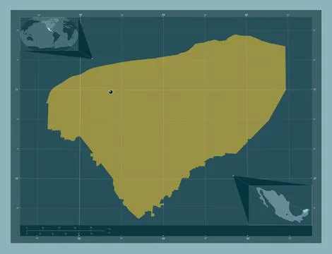 Yucatan, Mexico. Solid color shape Stock Illustration