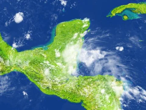 Yucatan on planet Earth Stock Illustration