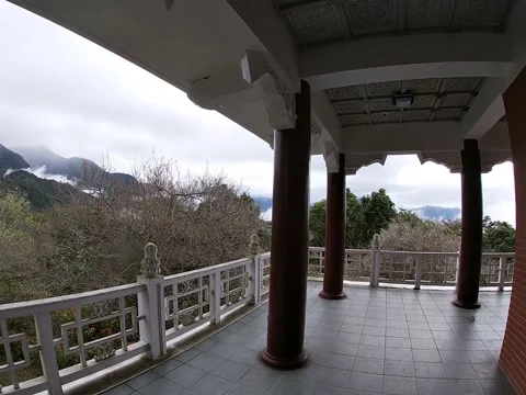 Yuchi, Taiwan – 2019, Dec 30: Mountain View from Ci En Pagoda Stock Footage 343473249