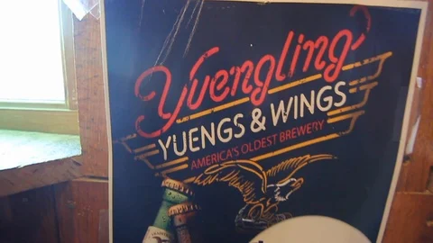 Yuengling Bar Poster Stock-Footage 112279201