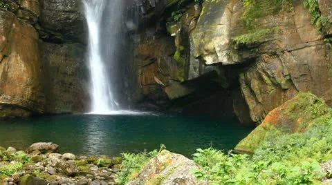 Yuentan Waterfall, Taiwan Stock Footage 10804604