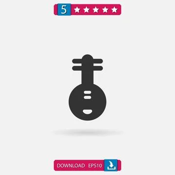 Yueqin vector icon Stock Illustration