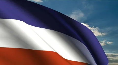 Yugoslavia flag Stock Footage 391220