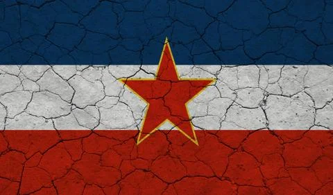 Yugoslavia flag Stock Illustration