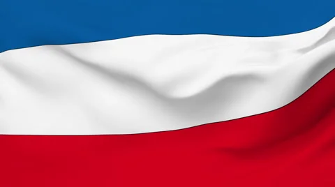 Yugoslavia flag slowly waving.  Stock Footage 1055936