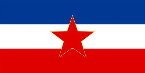 Yugoslavia flag vector illustration. Stock Illustration