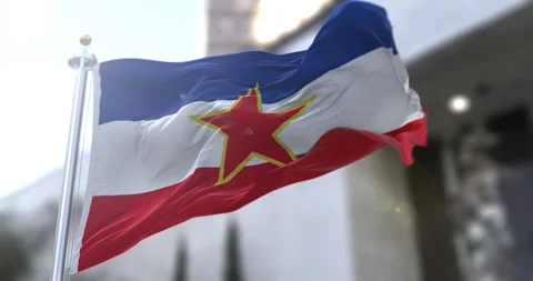Yugoslavia-flag-waving-seamless-loop-4k-60fps 스톡 동영상 332205791