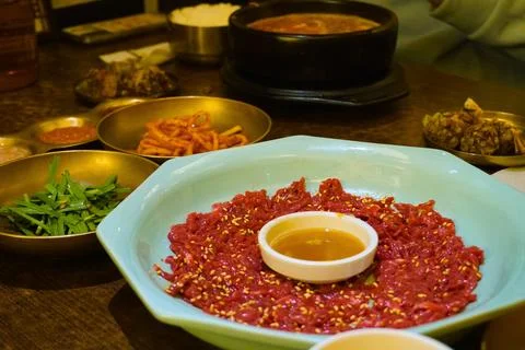 Yukhoe (육회) Stock Photos
