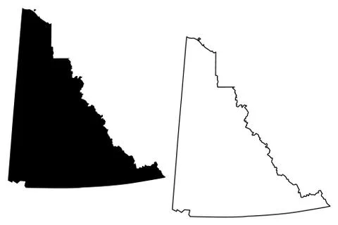 Yukon (Canada) map vector 스톡 일러스트