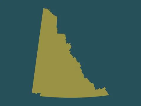 Yukon, Canada. Solid color shape 库存插图