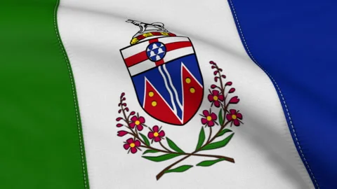 Yukon Flag Loop Video stock 241262353