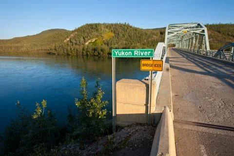Yukon river bridge Stock Photos