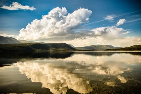 Yukon territory cloud reflections Stock Photos