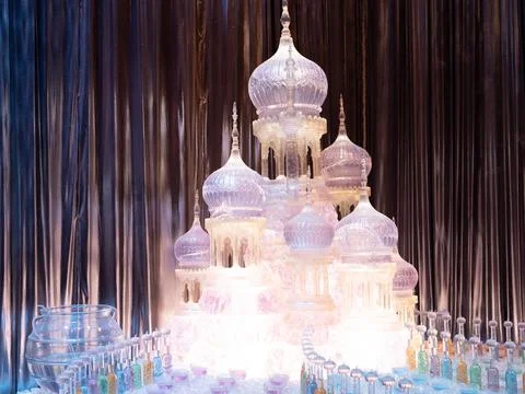Yule Ball Ice Decorations Stock Photos
