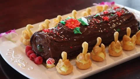 Yule Log 1080 HD Stock Footage 8961917