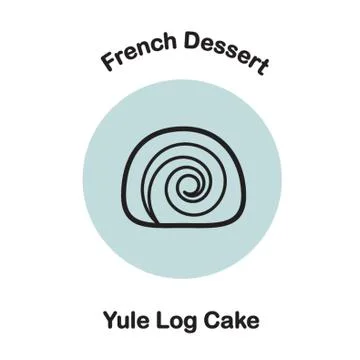 Yule Log Cake Stock Illustration