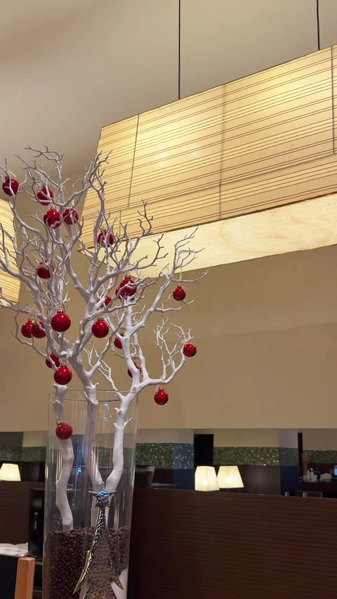 Yuletide Elegance: A Modern Christmas Tree Adornment Video stock 266567154