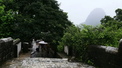 Yulong bridge at yangshuo 库存影片 42077561