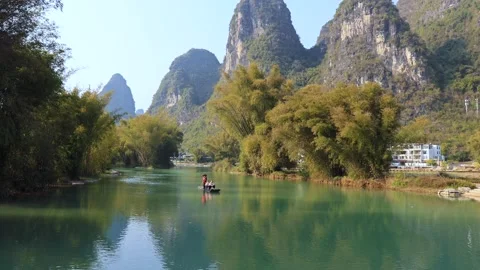Yulong River Landscape Stock Footage 171254279