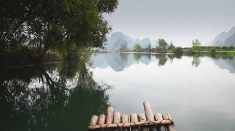 Yulong River rafting 스톡 동영상 43213207