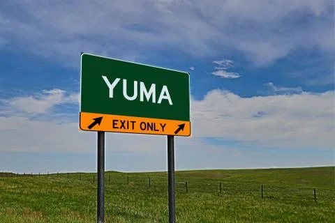YUMA US Highway Exit Only Sign Stock Photos