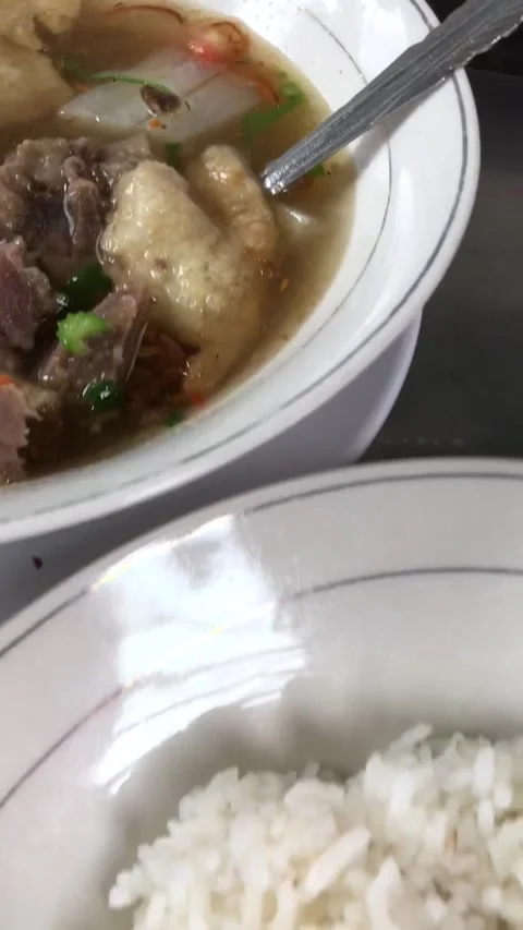 Yummy Beef Soup Stock Footage 290289540