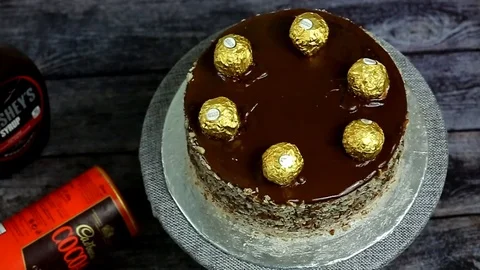 Yummy Chocolate Malt Cake Stock Footage 108440295