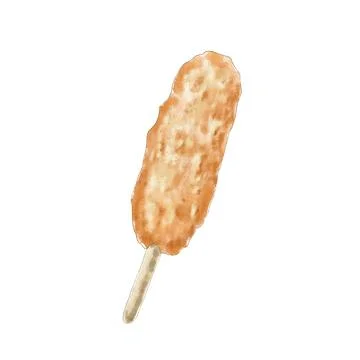 Yummy corn dog Stock Illustration