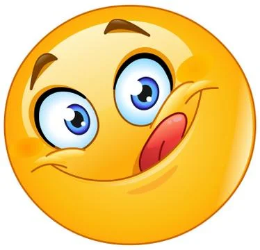 Yummy emoticon Stock Illustration