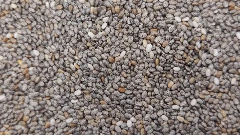 Yummy portion of rotating chia seeds. Stock Footage 288507470