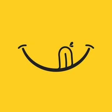 Yummy smile. Stock Illustration