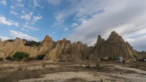 Yunnan Earth Forest Landscape with Dramatic Clouds and Sunlight Time-lapse Stock Footage 326702895