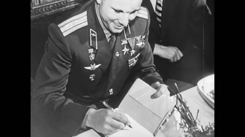 Yuri Gagarin in Austria Video stock 162482364