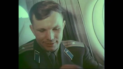 Yuri Gagarin. Completion of the flight Stock Footage 170070144