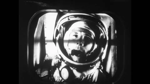 Yuri Gagarin. Flight into space 動画素材 162565009