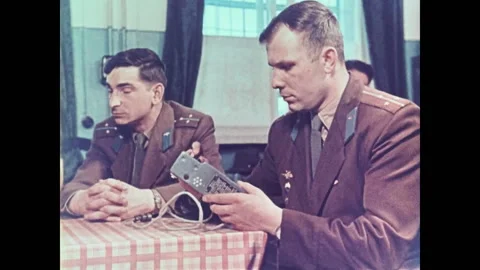 Yuri Gagarin at a lecture Stock Footage 162481390