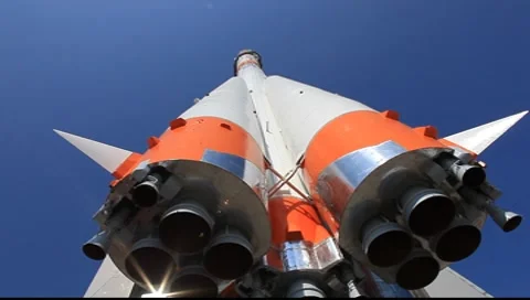 Yuri Gagarin R-7 Rocket Video stock 7974831
