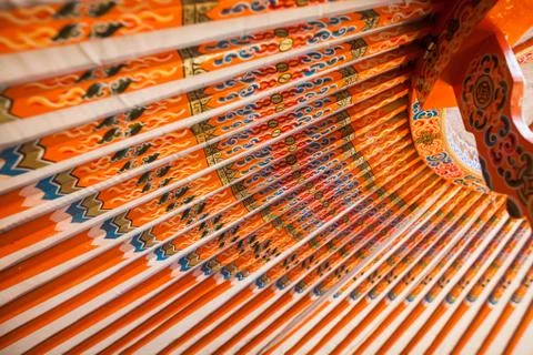 Yurt ceiling detail Stock Photos
