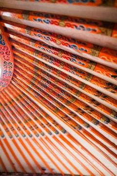 Yurt ceiling detail Stock Photos