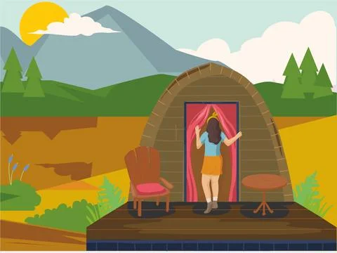 Yurt Concept Illustration Stock-Illustration