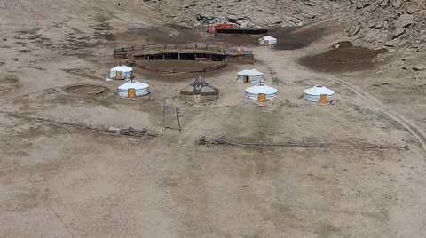 Yurt in the desert in the Middle Ages Video stock 62466627